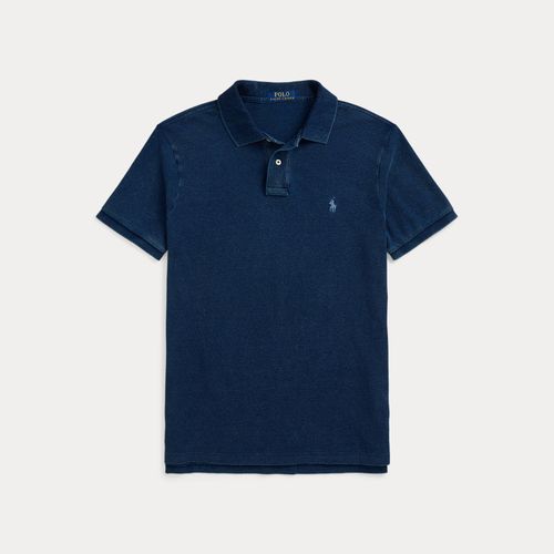 Polo ajusté en piqué indigo - Polo Ralph Lauren - Modalova