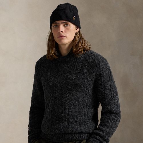 Pull drapeau tricot d'Aran en laine - Polo Ralph Lauren - Modalova