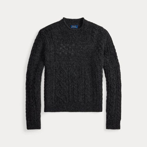 Pull drapeau tricot d'Aran en laine - Polo Ralph Lauren - Modalova