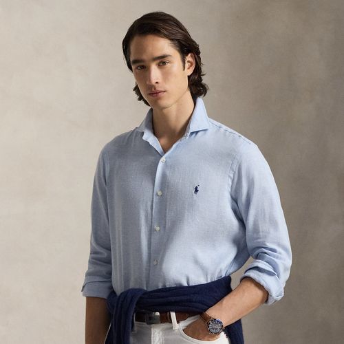 Chemise en lin à chevrons Custom Fit - Polo Ralph Lauren - Modalova