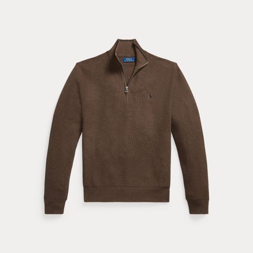 Pull demi-zippé en coton piqué - Polo Ralph Lauren - Modalova