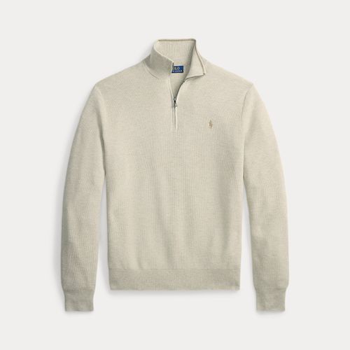 Pull demi-zippé en coton piqué - Polo Ralph Lauren - Modalova