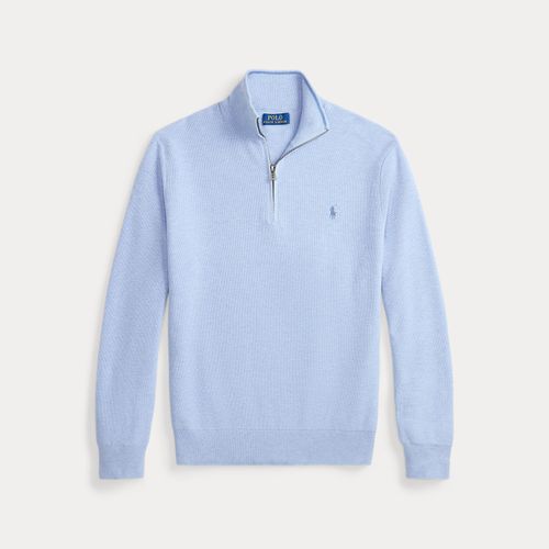 Pull demi-zippé en coton piqué - Polo Ralph Lauren - Modalova