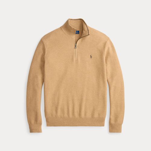 Pull demi-zippé en coton piqué - Polo Ralph Lauren - Modalova