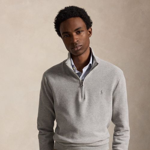 Pull demi-zippé en coton piqué - Polo Ralph Lauren - Modalova