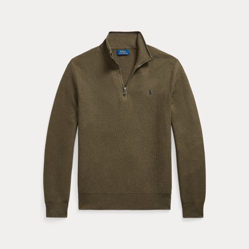 Pull demi-zippé en coton piqué - Polo Ralph Lauren - Modalova