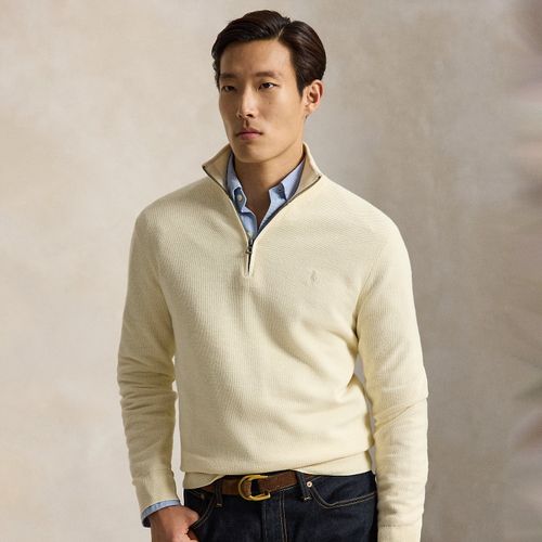 Pull demi-zippé en coton piqué - Polo Ralph Lauren - Modalova