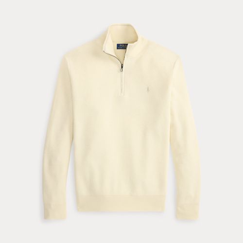 Pull demi-zippé en coton piqué - Polo Ralph Lauren - Modalova