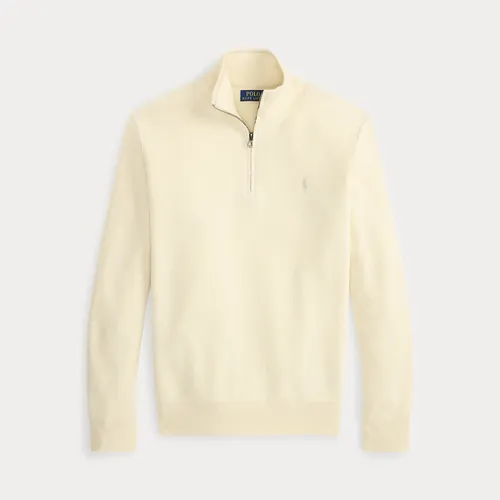 Pull demi-zippé en coton piqué - Polo Ralph Lauren - Modalova