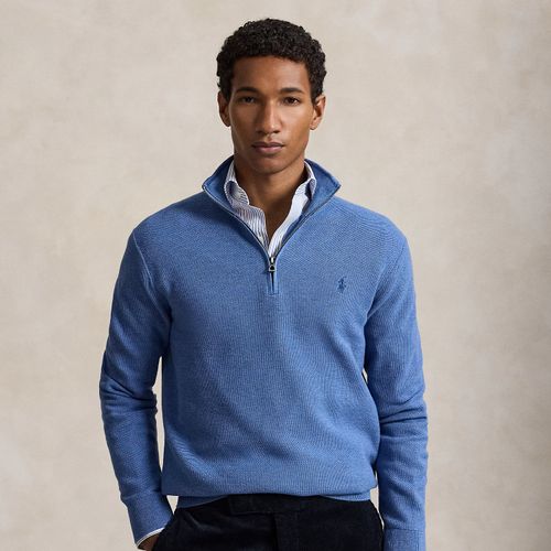 Pull demi-zippé en coton piqué - Polo Ralph Lauren - Modalova