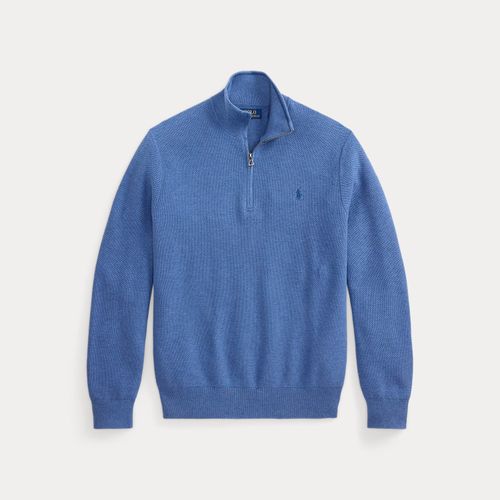 Pull demi-zippé en coton piqué - Polo Ralph Lauren - Modalova