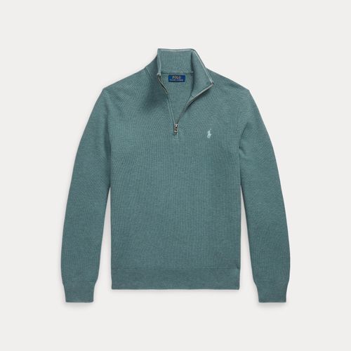 Pull demi-zippé en coton piqué - Polo Ralph Lauren - Modalova