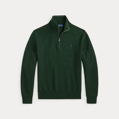 Pull demi-zippé en coton piqué - Polo Ralph Lauren - Modalova
