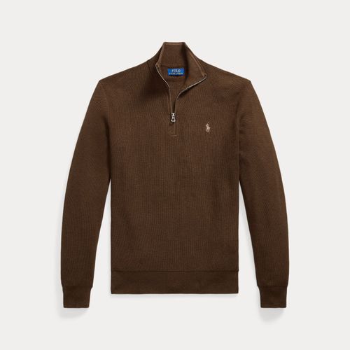 Pull demi-zippé en coton piqué - Polo Ralph Lauren - Modalova
