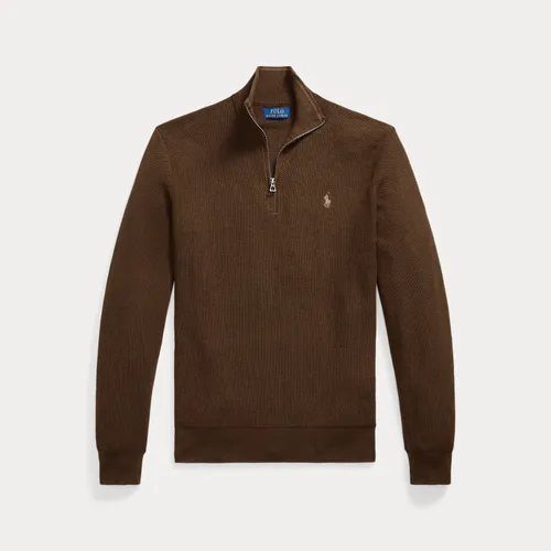 Pull demi-zippé en coton piqué - Polo Ralph Lauren - Modalova