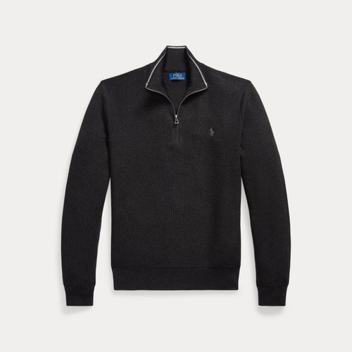 Pull demi-zippé en coton piqué - Polo Ralph Lauren - Modalova