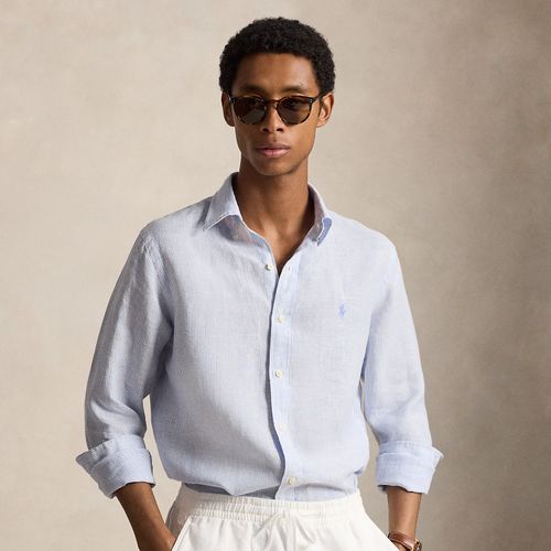 Chemise rayée en lin Custom Fit - Polo Ralph Lauren - Modalova