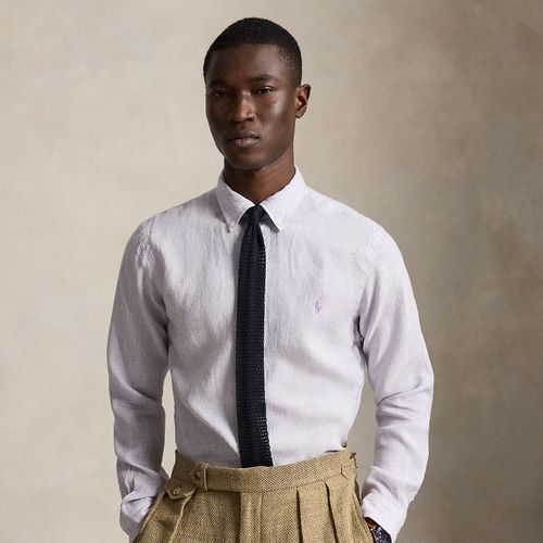 Chemise rayée en lin Custom Fit - Polo Ralph Lauren - Modalova