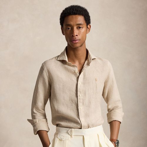 Chemise Custom Fit en lin pied-de-poule - Polo Ralph Lauren - Modalova