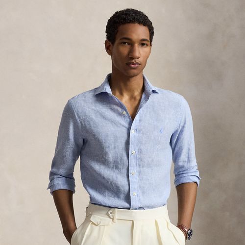 Chemise Custom Fit en lin pied-de-poule - Polo Ralph Lauren - Modalova