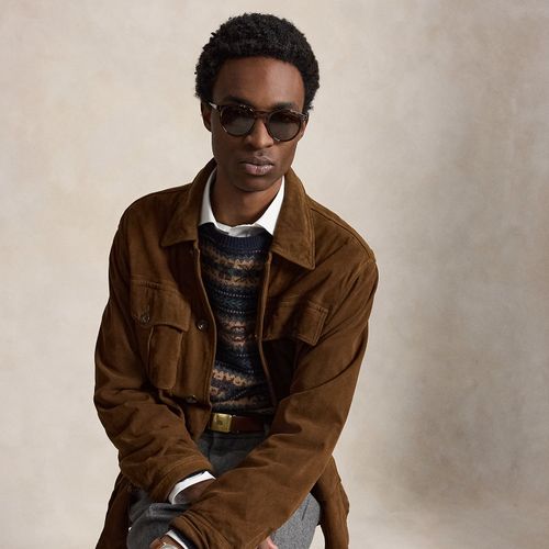 Veste utilitaire en daim - Polo Ralph Lauren - Modalova