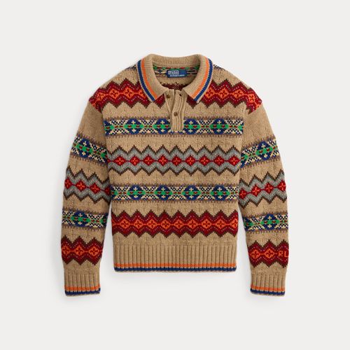 Pull col polo Fair Isle laine mélangée - Polo Ralph Lauren - Modalova