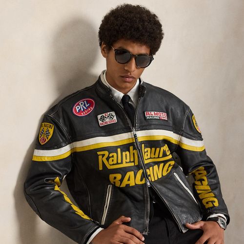 Veste de course en cuir - Polo Ralph Lauren - Modalova