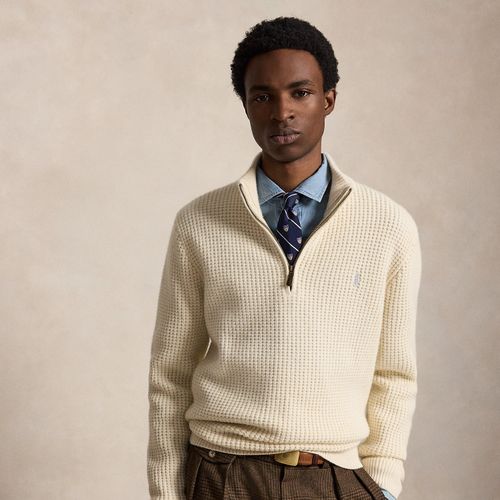 Pull en laine et coton tricot gaufré - Polo Ralph Lauren - Modalova