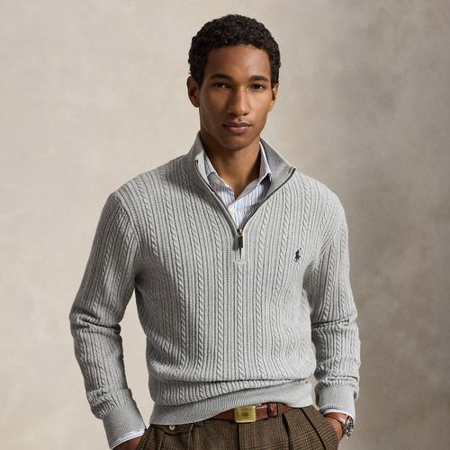 Pull torsadé en coton à col cheminée - Polo Ralph Lauren - Modalova