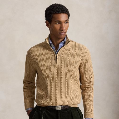 Pull torsadé en coton à col cheminée - Polo Ralph Lauren - Modalova