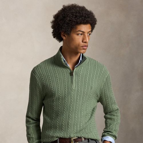 Pull torsadé en coton à col cheminée - Polo Ralph Lauren - Modalova