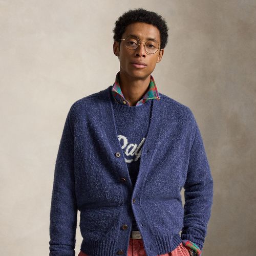 Cardigan en laine et cachemire avec daim - Polo Ralph Lauren - Modalova