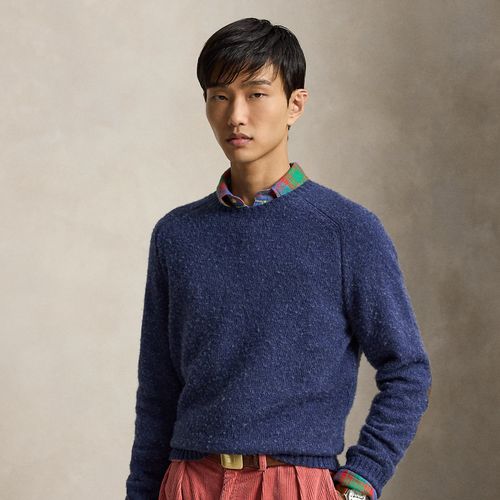Pull laine et cachemire renforts en daim - Polo Ralph Lauren - Modalova