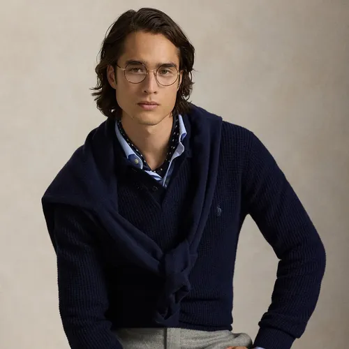 Pull à col polo en laine et coton - Polo Ralph Lauren - Modalova
