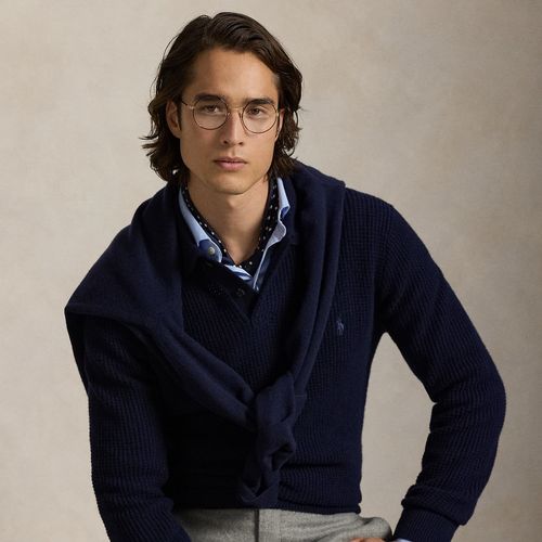 Pull à col polo en laine et coton - Polo Ralph Lauren - Modalova