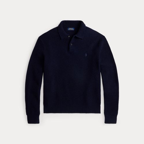 Pull à col polo en laine et coton - Polo Ralph Lauren - Modalova