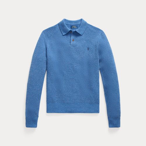 Pull à col polo en laine et coton - Polo Ralph Lauren - Modalova