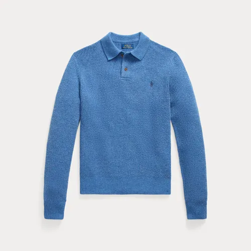 Pull à col polo en laine et coton - Polo Ralph Lauren - Modalova
