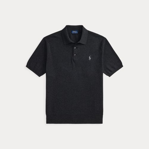 Pull col polo en tricot côtelé de coton - Polo Ralph Lauren - Modalova