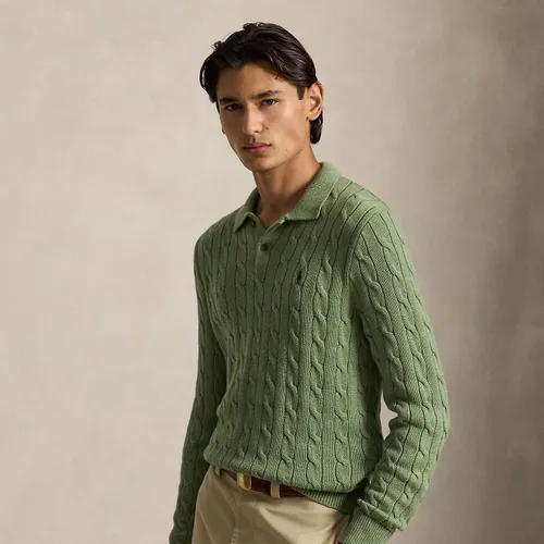 Pull torsadé à col polo en coton - Polo Ralph Lauren - Modalova