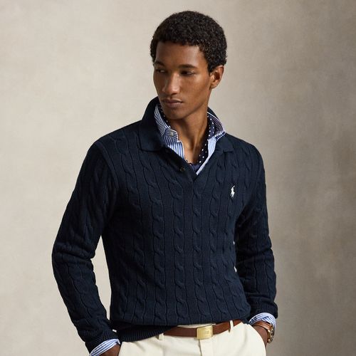 Pull torsadé à col polo en coton - Polo Ralph Lauren - Modalova