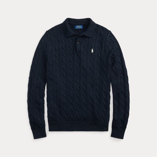 Pull torsadé à col polo en coton - Polo Ralph Lauren - Modalova