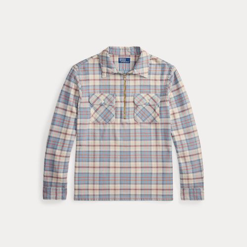 Surchemise demi-zip flanelle écossaise - Polo Ralph Lauren - Modalova