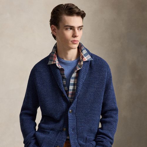 Cardigan col châle en coton texturé - Polo Ralph Lauren - Modalova