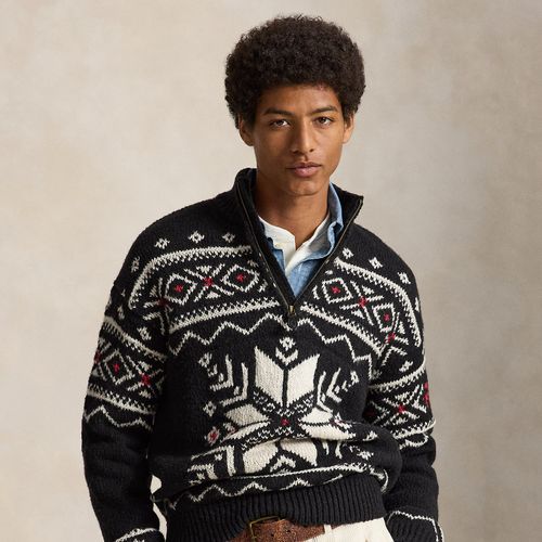 Pull demi-zippé à flocons de neige laine - Polo Ralph Lauren - Modalova