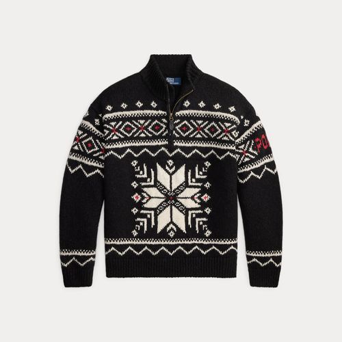 Pull demi-zippé à flocons de neige laine - Polo Ralph Lauren - Modalova