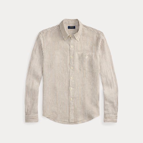 Chemise Custom Fit rayée en lin - Polo Ralph Lauren - Modalova
