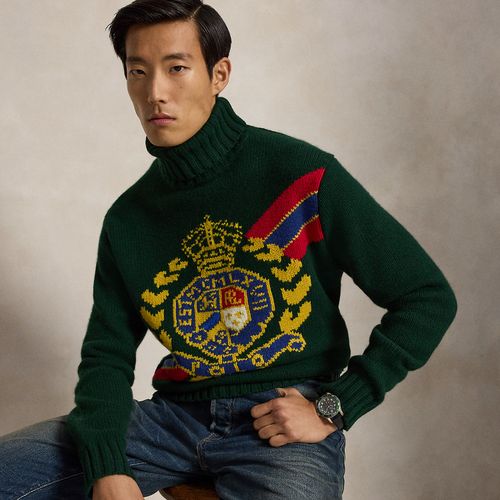 Pull en laine et coton à écusson Polo - Polo Ralph Lauren - Modalova