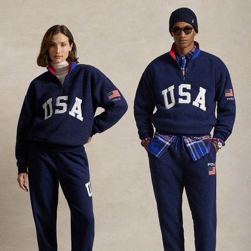 Pull Relaxed Fit à drapeau en molleton - Polo Ralph Lauren - Modalova
