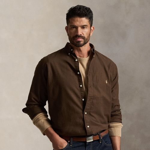 Grandes Tailles - Chemise Oxford teinte en pièce - Big & Tall - Modalova